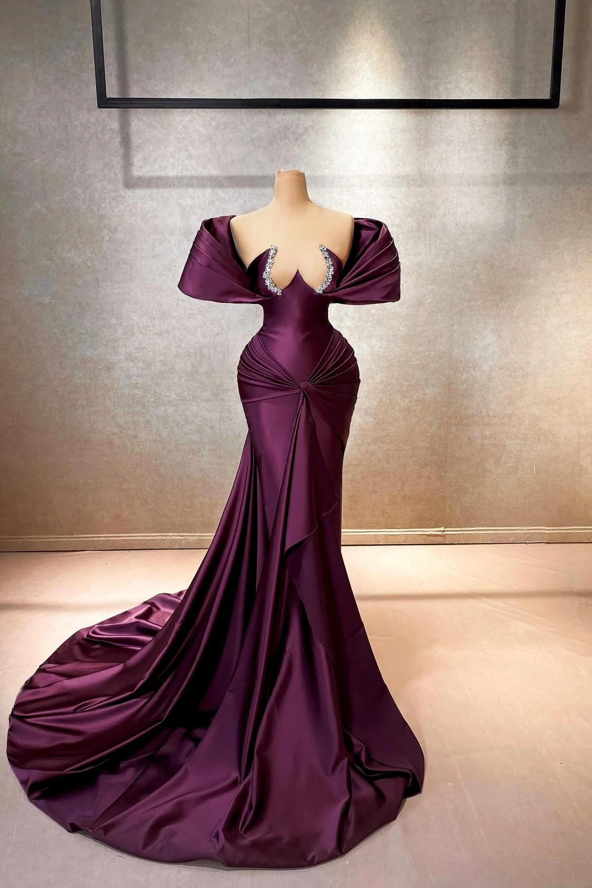 Burgundy Evening Gown