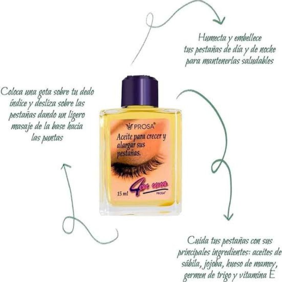 Aceite para crecer y alargar las pestañas PROSA