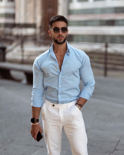 Men's Light Blue Dress Shirt