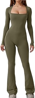 Women's Olive Green Long Sleeve Jumpsuit
