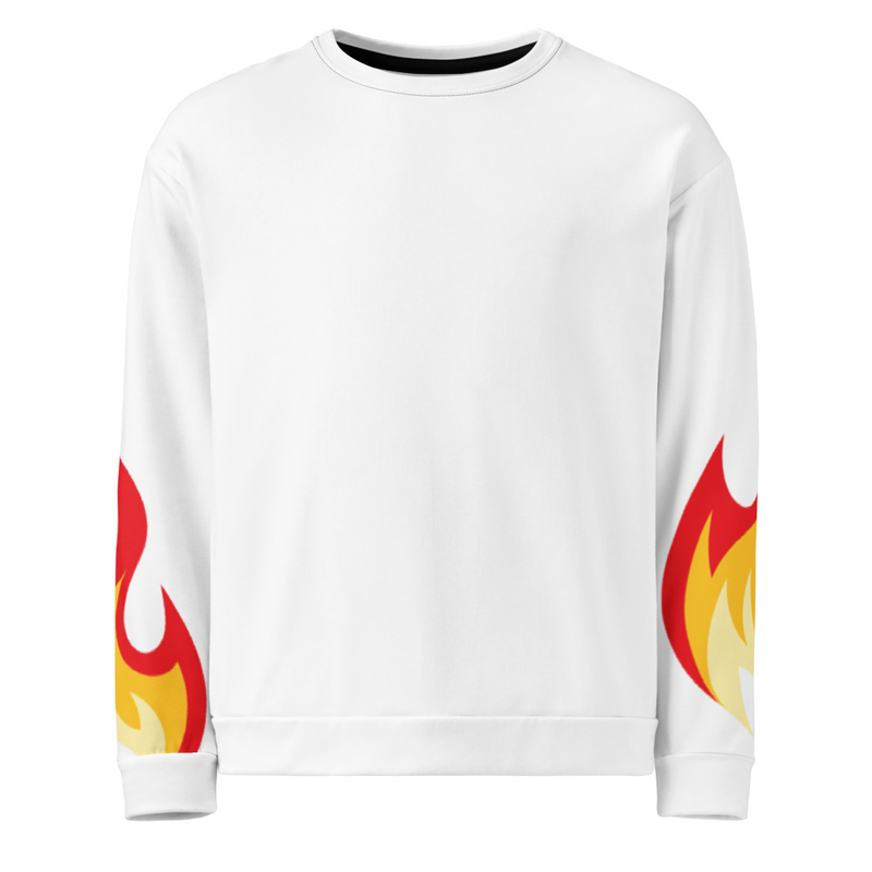 Unisex Sweatshirt with Fire on Hands design