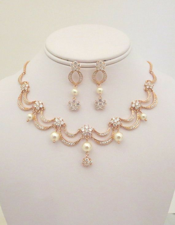 Elegant Pearl and Crystal Jewelry Set