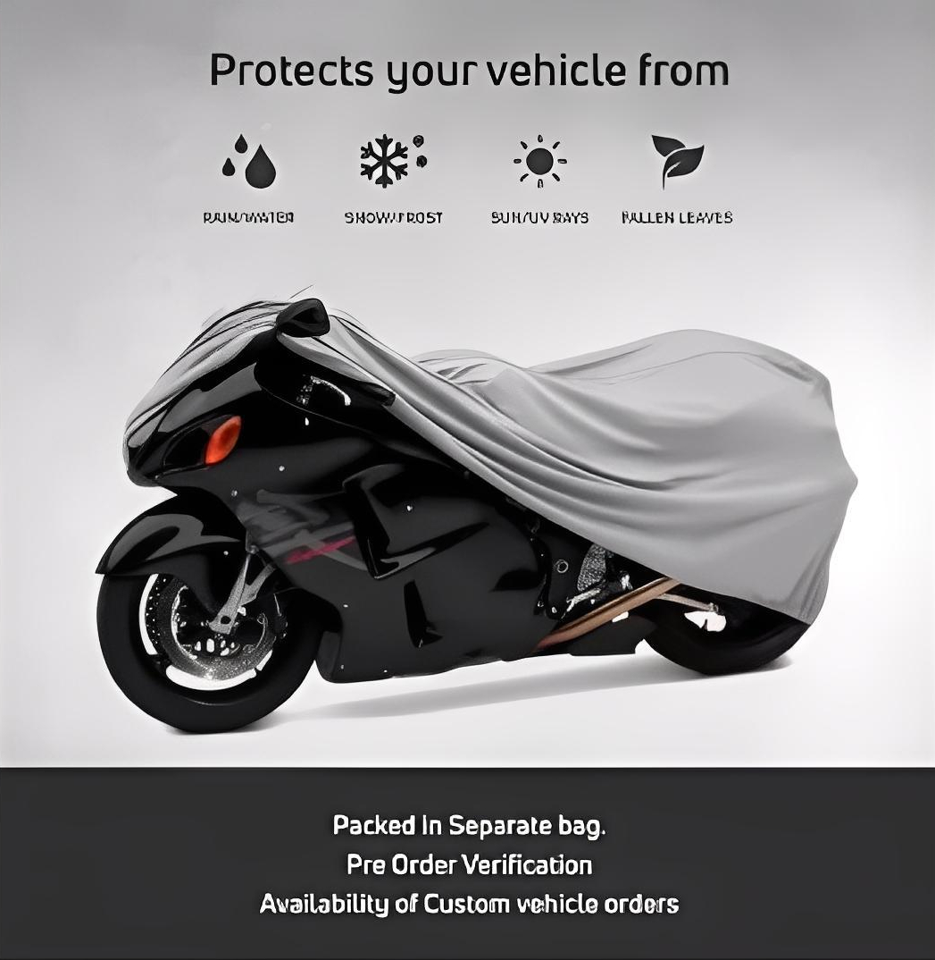 Bike Top Cover – Water & Scratch Proof Parachute – Fits CD70CC And 125CC Bikes (Random Color)