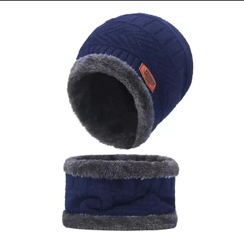 Winter Wool Cap with Neck Warmer Set | for Men and Women