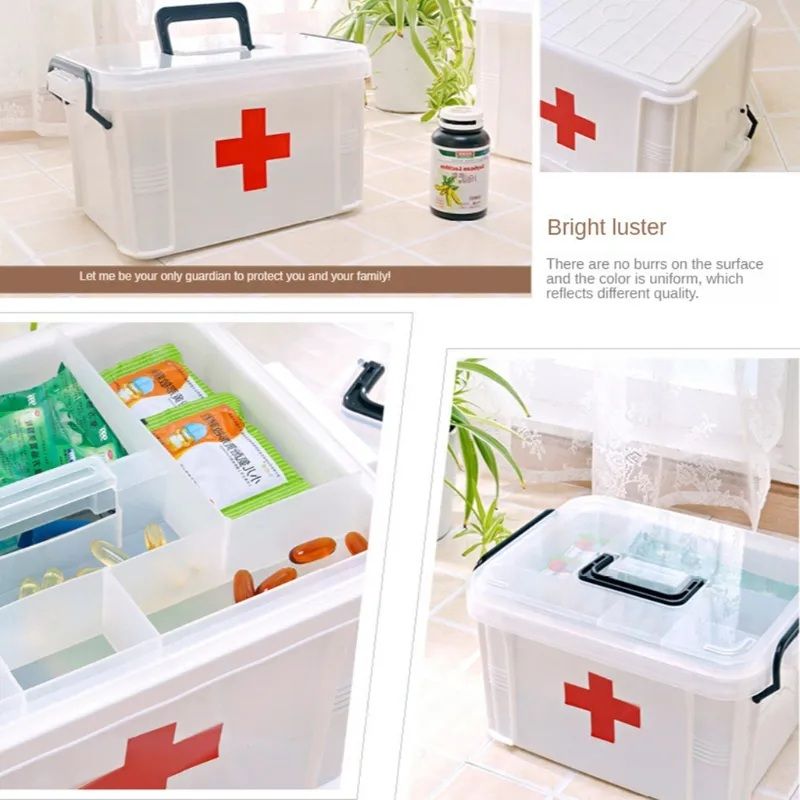 First Aid Box, Transparent Medicine Box & Pill Organizer
