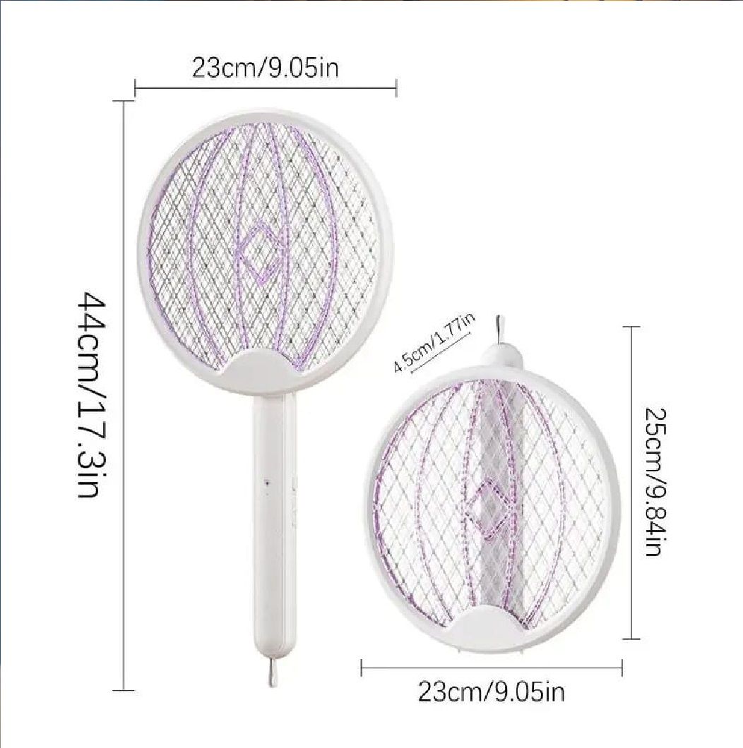 Foldable Mosquito Killer Racket Trap Rechargeable Bug Zapper Racket