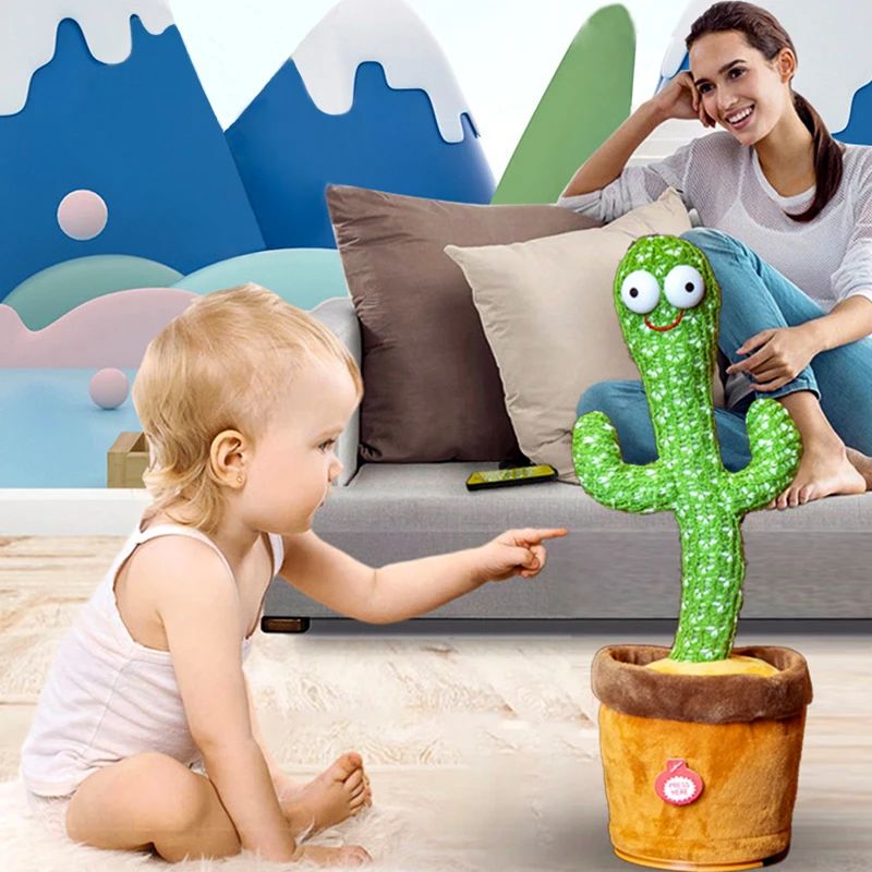 Dancing Cactus Toy - Singing, Recording & Repeating