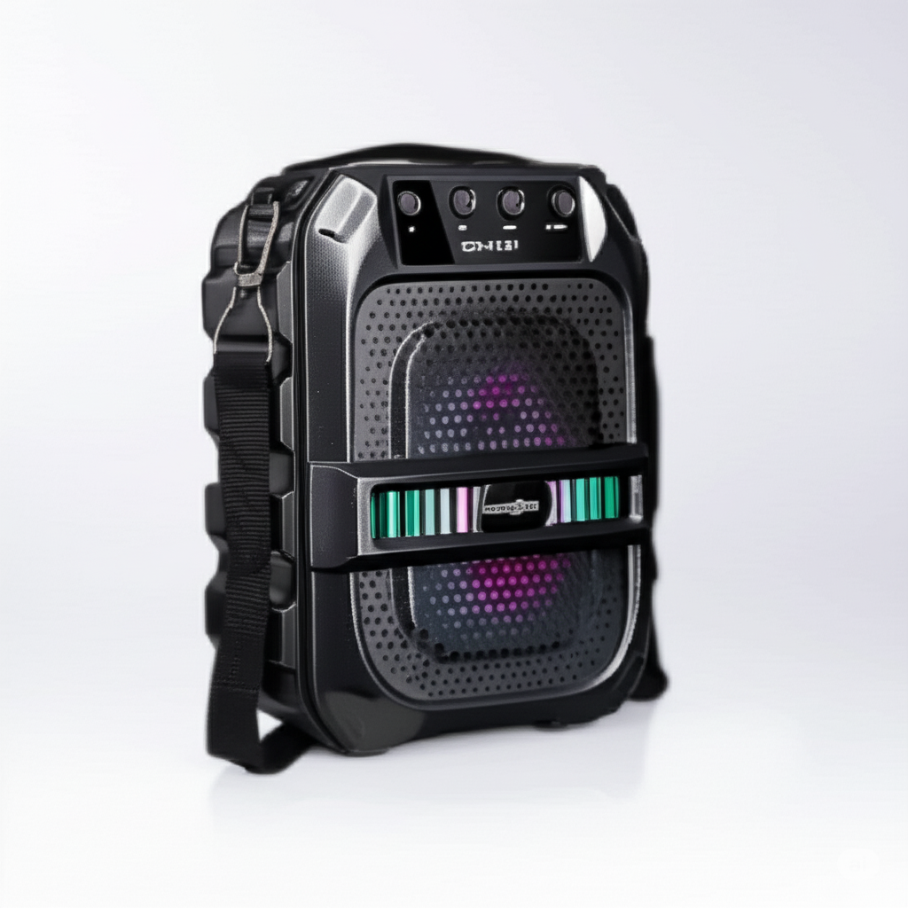 Wireless Portable Bluetooth Speaker With 6.5" Subwoofer, FM Radio, 1200mAh Battery for Camping Use