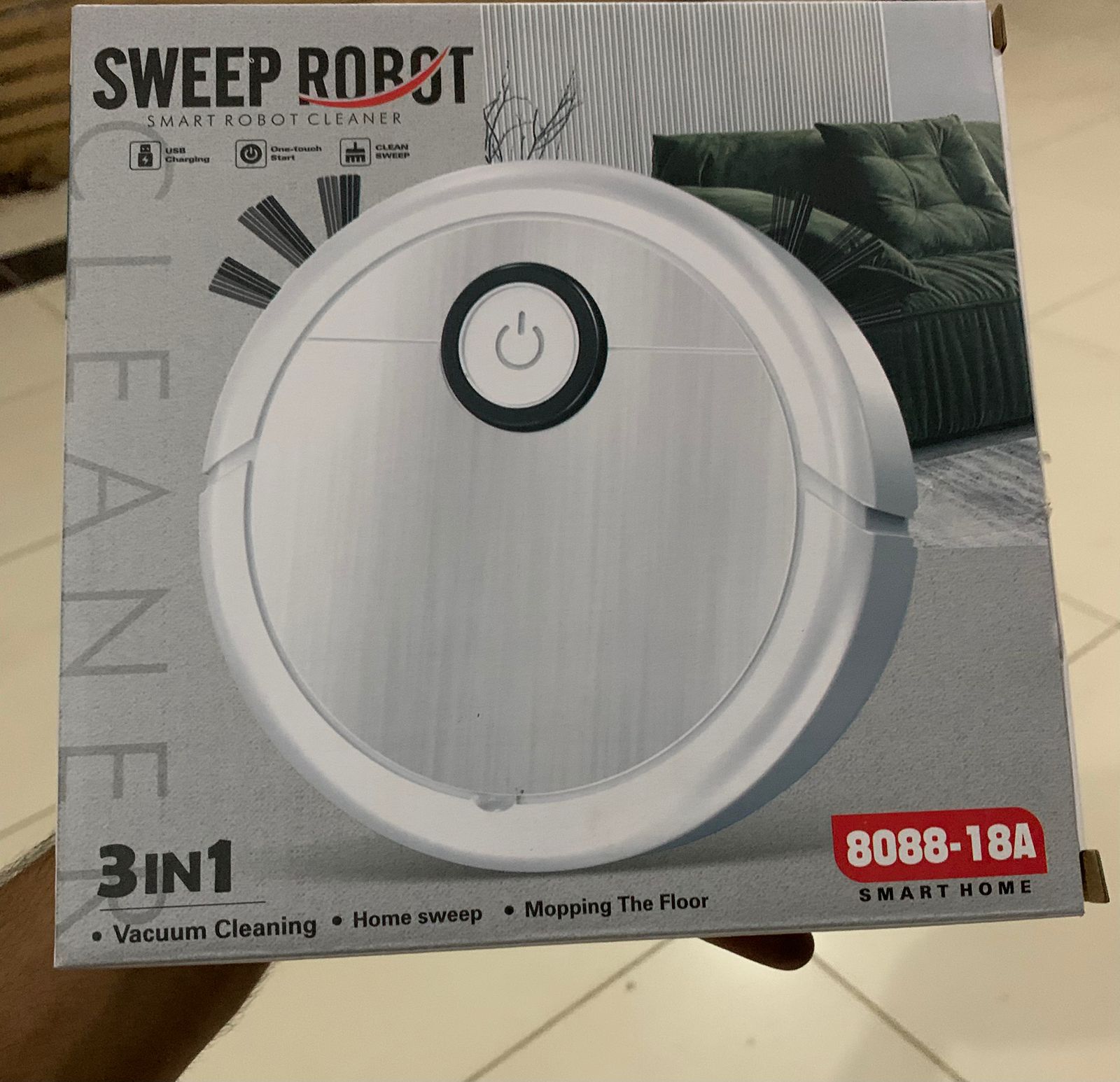 Smart Automatic Dust Sweeping Robot – Rechargeable Floor Cleaning Vacuum Mop For Home And Office (Random Color)