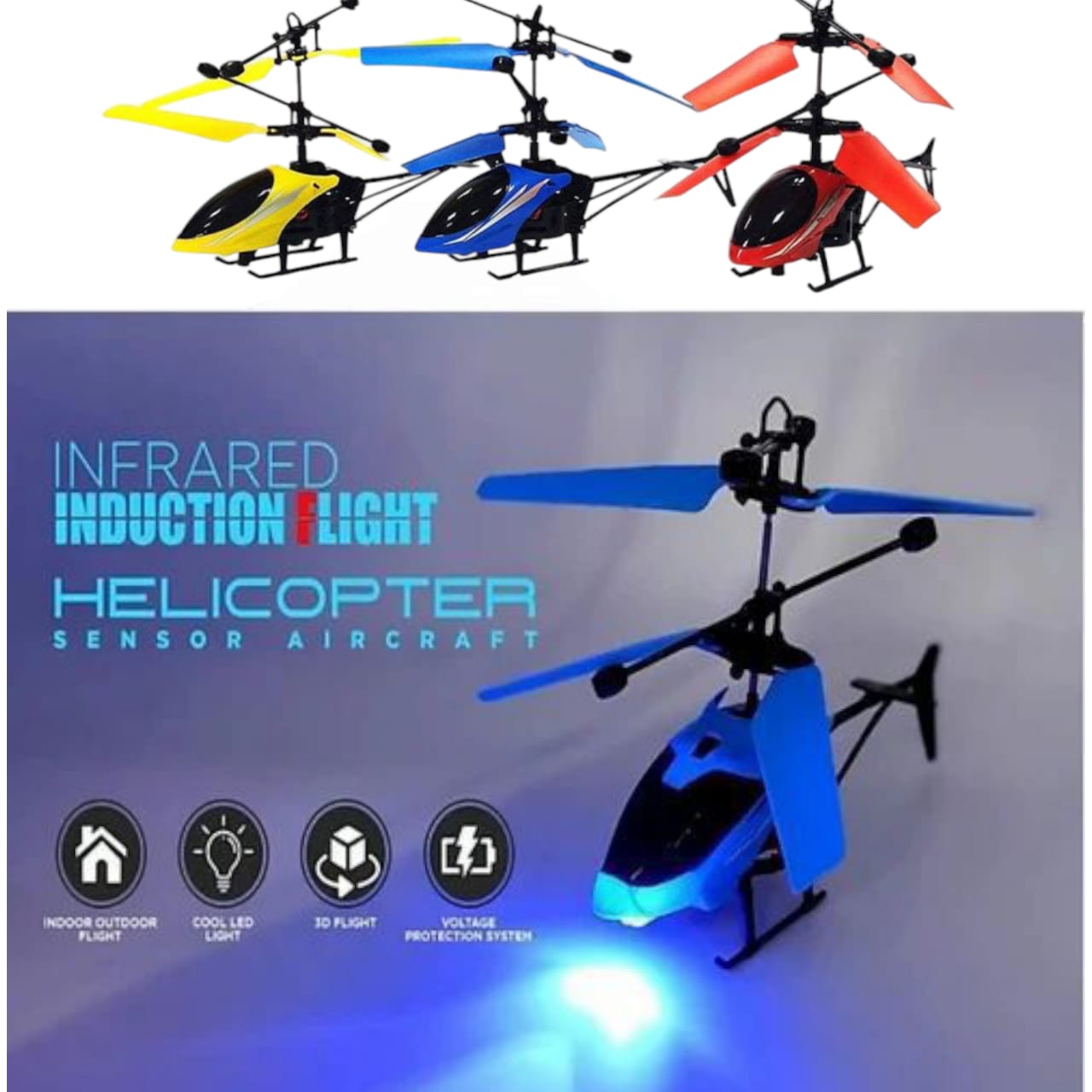 Rechargeable Flying Toy | Helicopter For Children | Toy For Baby - Random Color