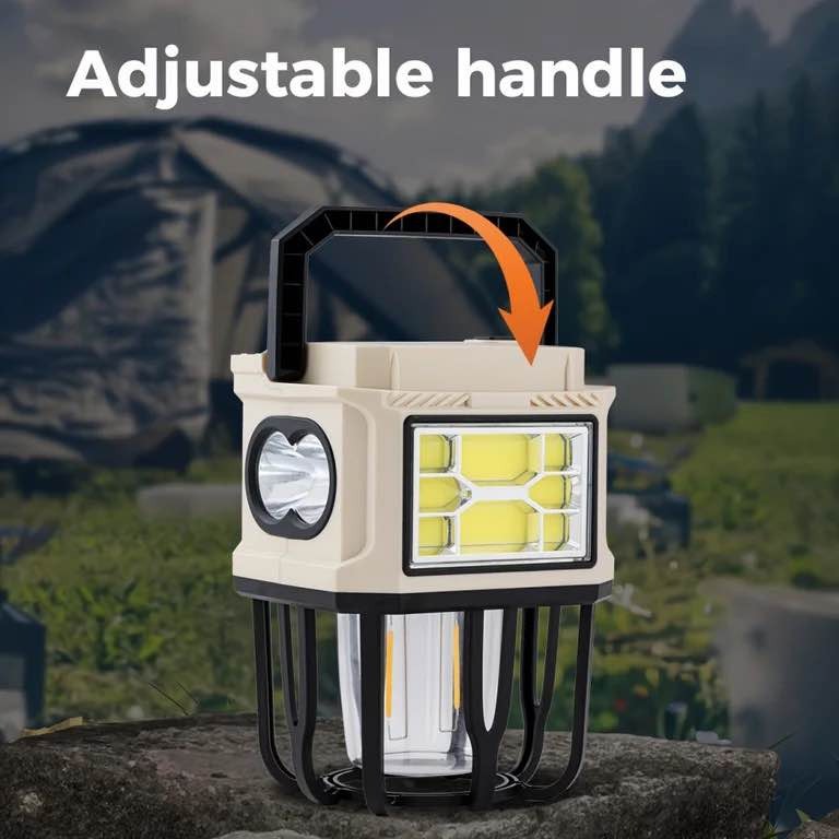Solar Powered Hanging Camping Light – Dual Charging LED Lantern