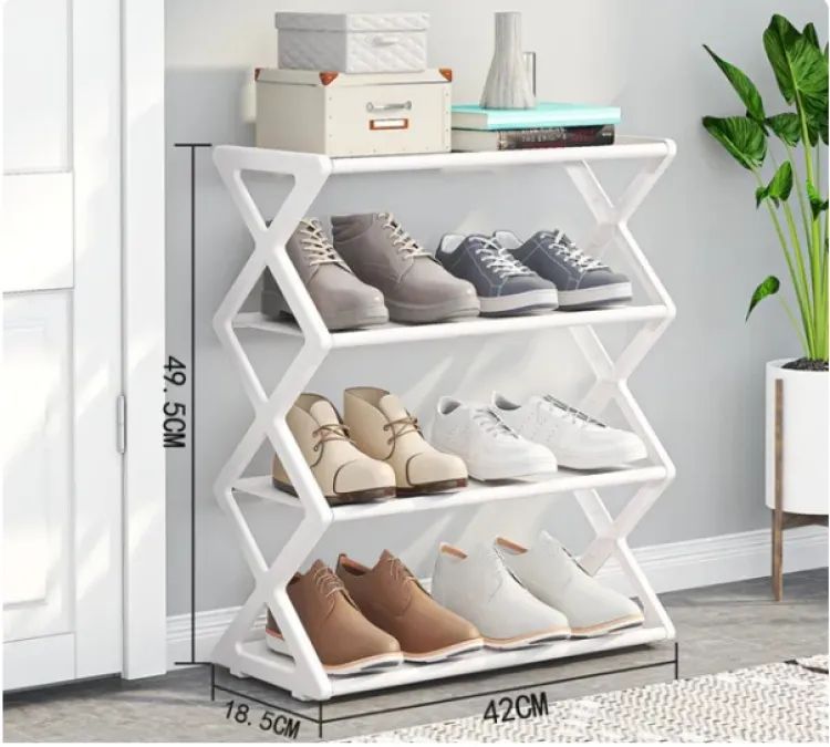 3layer Space Saving Xshaped Shoe Rack Storage Rack