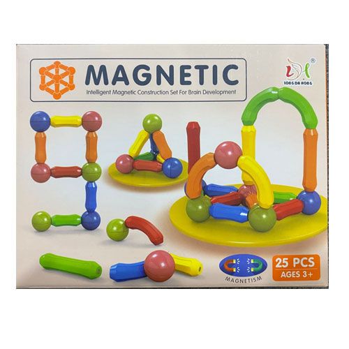 25 Pcs Magnetic Building Blocks Set | STEM Educational Rods & Balls Toy for Kids