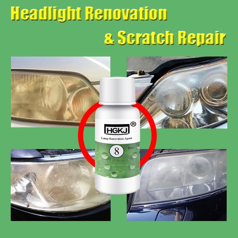 Car Headlight Restoration Agent Powerful Cleaner| Restores Cloudy Yellowed Headlights To Like-New Condition