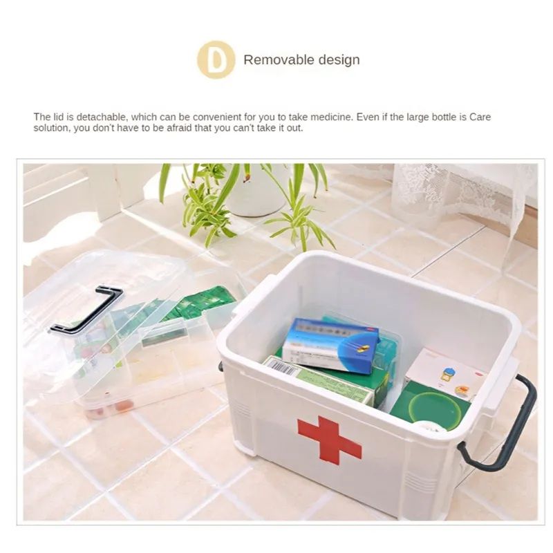 First Aid Box, Transparent Medicine Box & Pill Organizer