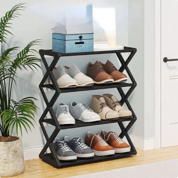 3layer Space Saving Xshaped Shoe Rack Storage Rack