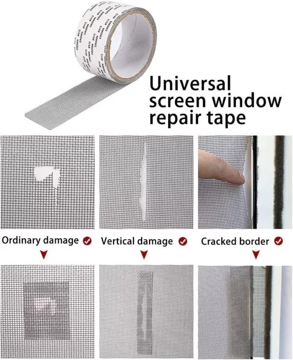 Mesh Roll Tape Window Screen Repair Patch Tape 2 Meter | Keep Mosquitoes Out 