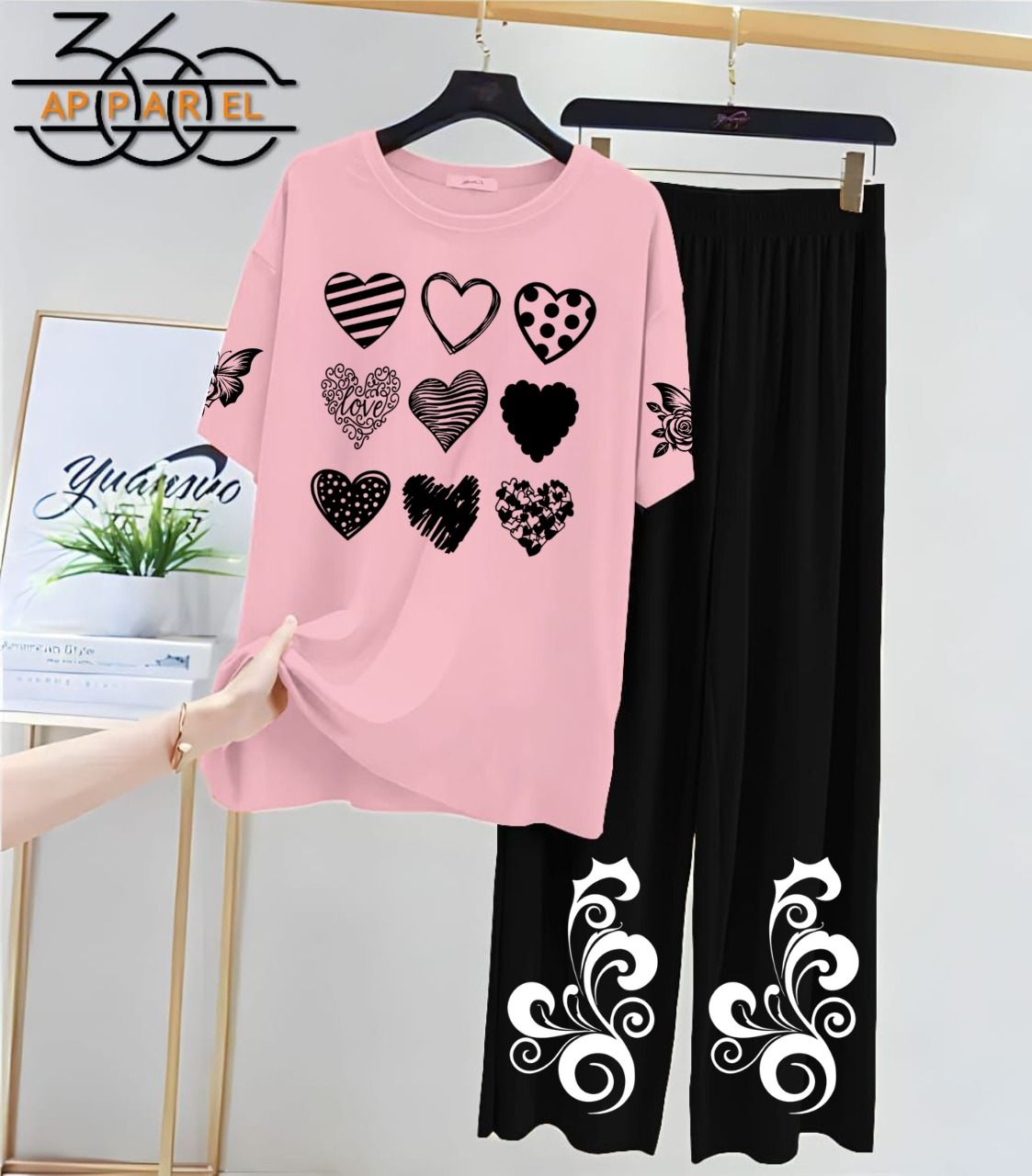 Women Printed Night Suit Fabric Jersey