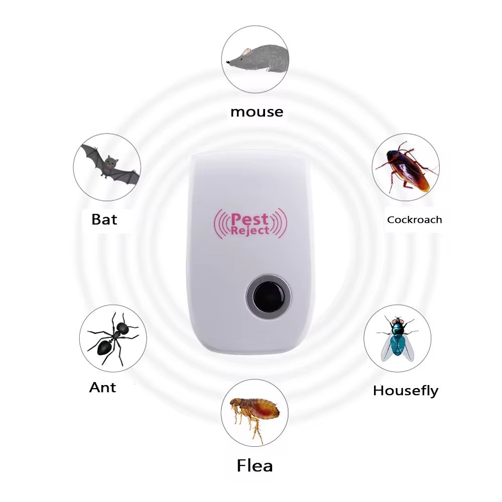 Ultrasonic Pest Repeller Electronic Plug In Rodent Mouse Roach Bug for Home Kitchen
