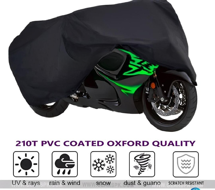 Bike Top Cover – Water & Scratch Proof Parachute – Fits CD70CC And 125CC Bikes (Random Color)