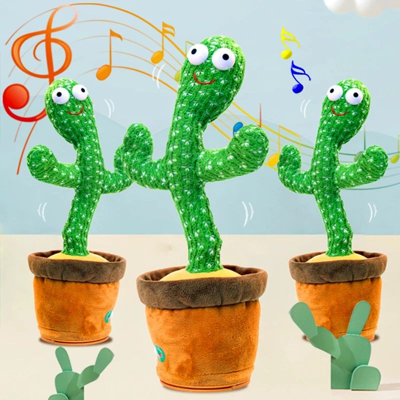 Dancing Cactus Toy - Singing, Recording & Repeating