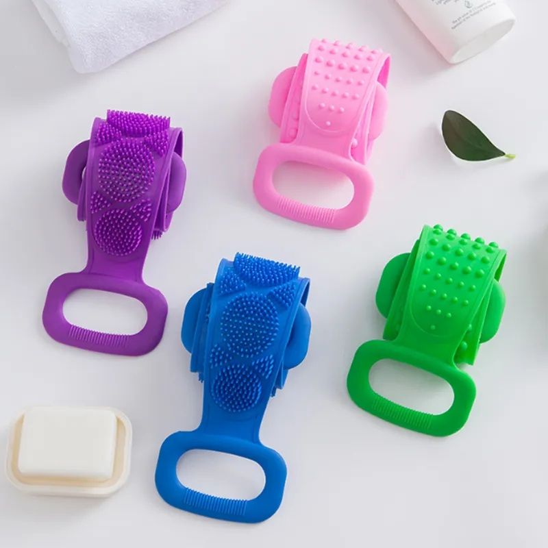 Soft Silicone Body Scrubber & Brush Set
