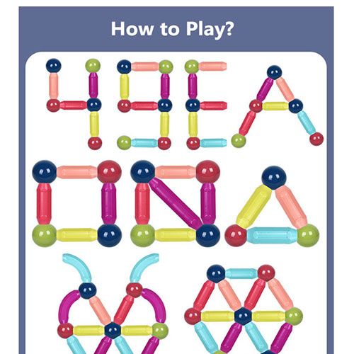 25 Pcs Magnetic Building Blocks Set | STEM Educational Rods & Balls Toy for Kids