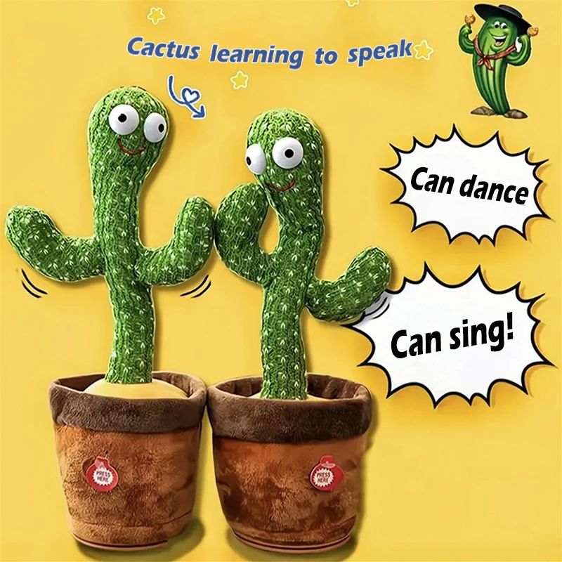 Dancing Cactus Toy - Singing, Recording & Repeating