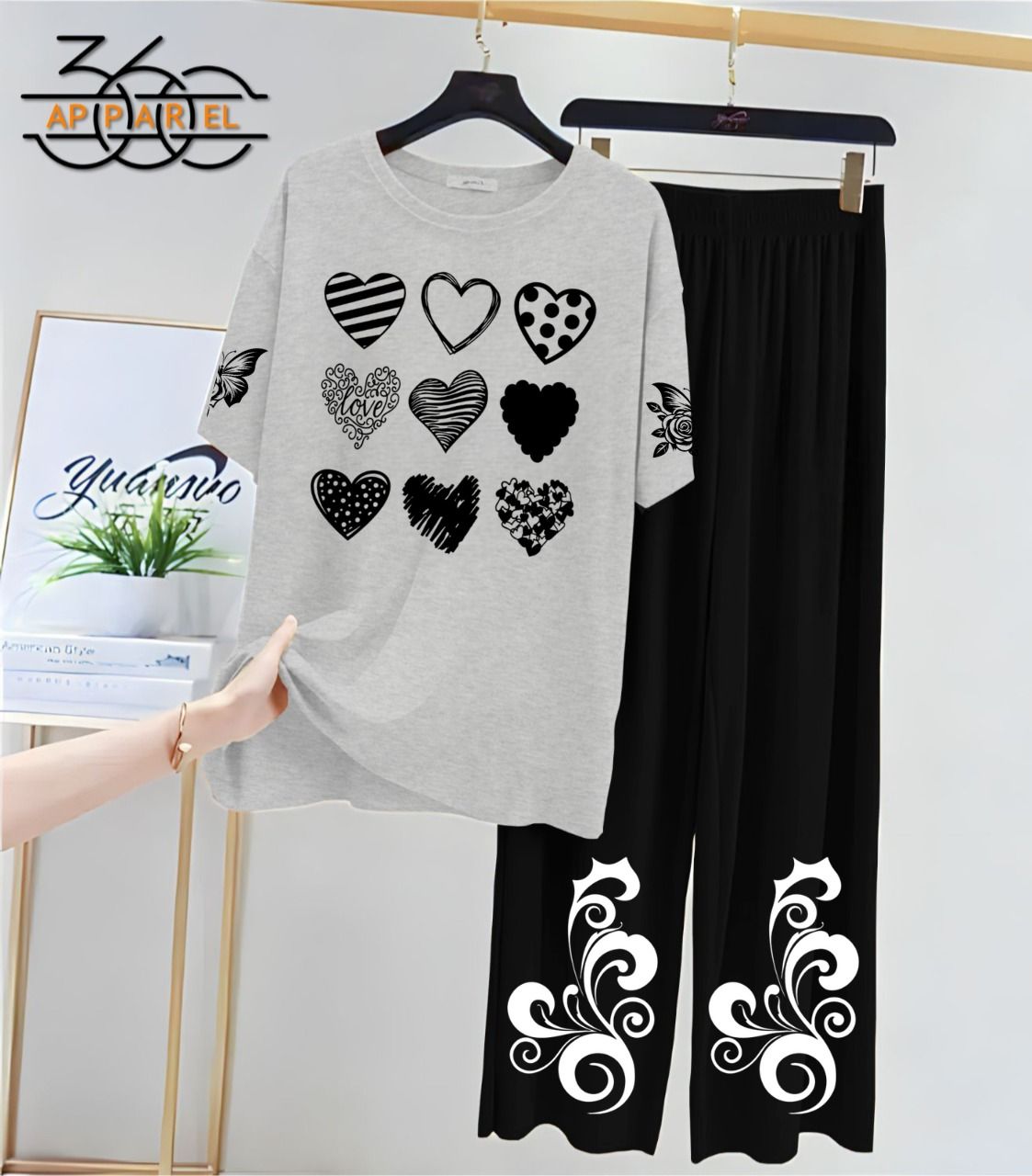 Women Printed Night Suit Fabric Jersey