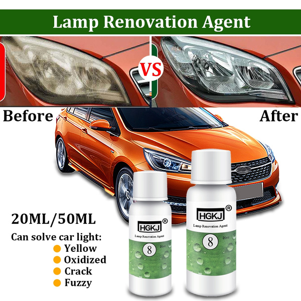 Car Headlight Restoration Agent Powerful Cleaner| Restores Cloudy Yellowed Headlights To Like-New Condition