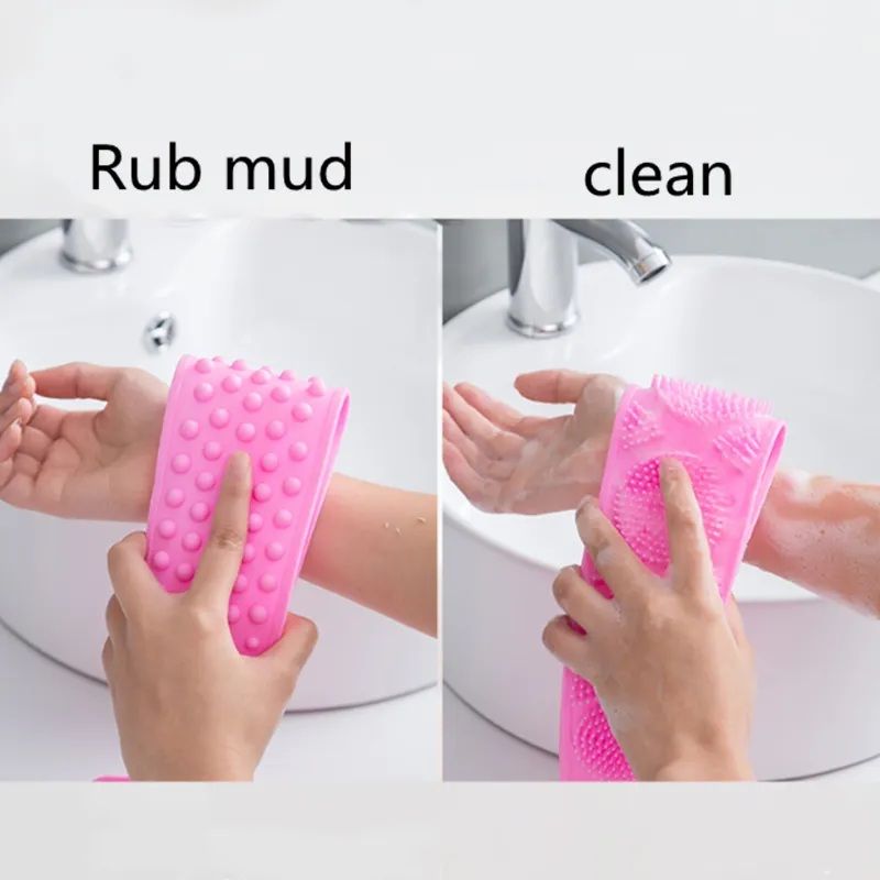 Soft Silicone Body Scrubber & Brush Set