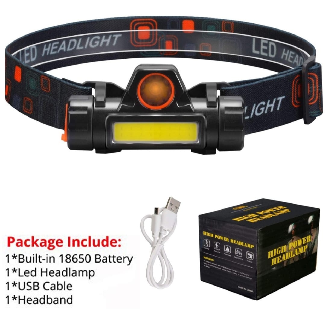 Rechargeable High Power LED Headlamp Adjustable – Waterproof