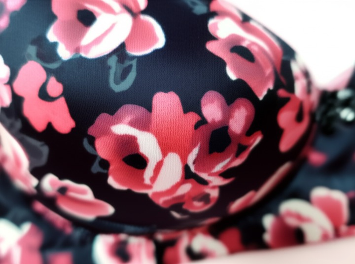 Printed Soft Cotton Padded Bra For Women | (Random Color) - 34-36-38-40