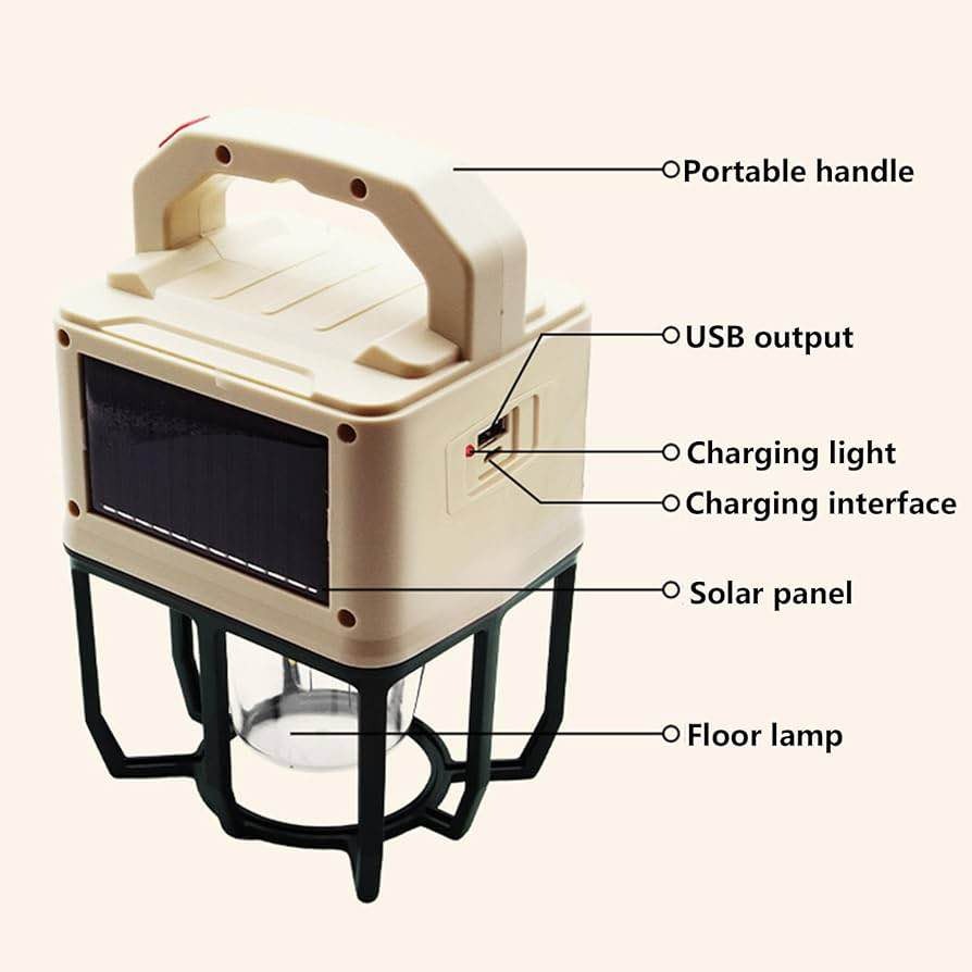 Solar Powered Hanging Camping Light – Dual Charging LED Lantern
