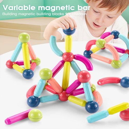 25 Pcs Magnetic Building Blocks Set | STEM Educational Rods & Balls Toy for Kids