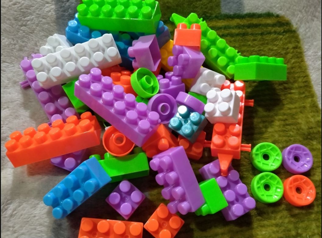Building Blocks Toy Pack For Kids – 72 Pieces Multicolor Educational Blocks, 1 X 1 Size, Durable PVC Material - Game For Kids