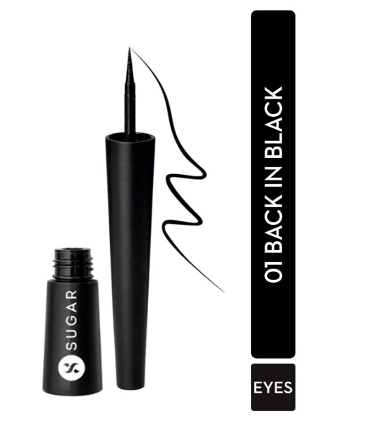  SUGAR Cosmetics Gloss Boss 24Hr Glossy Eyeliner Gel With Brush 