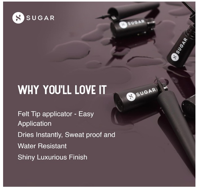  SUGAR Cosmetics Gloss Boss 24Hr Glossy Eyeliner Gel With Brush 