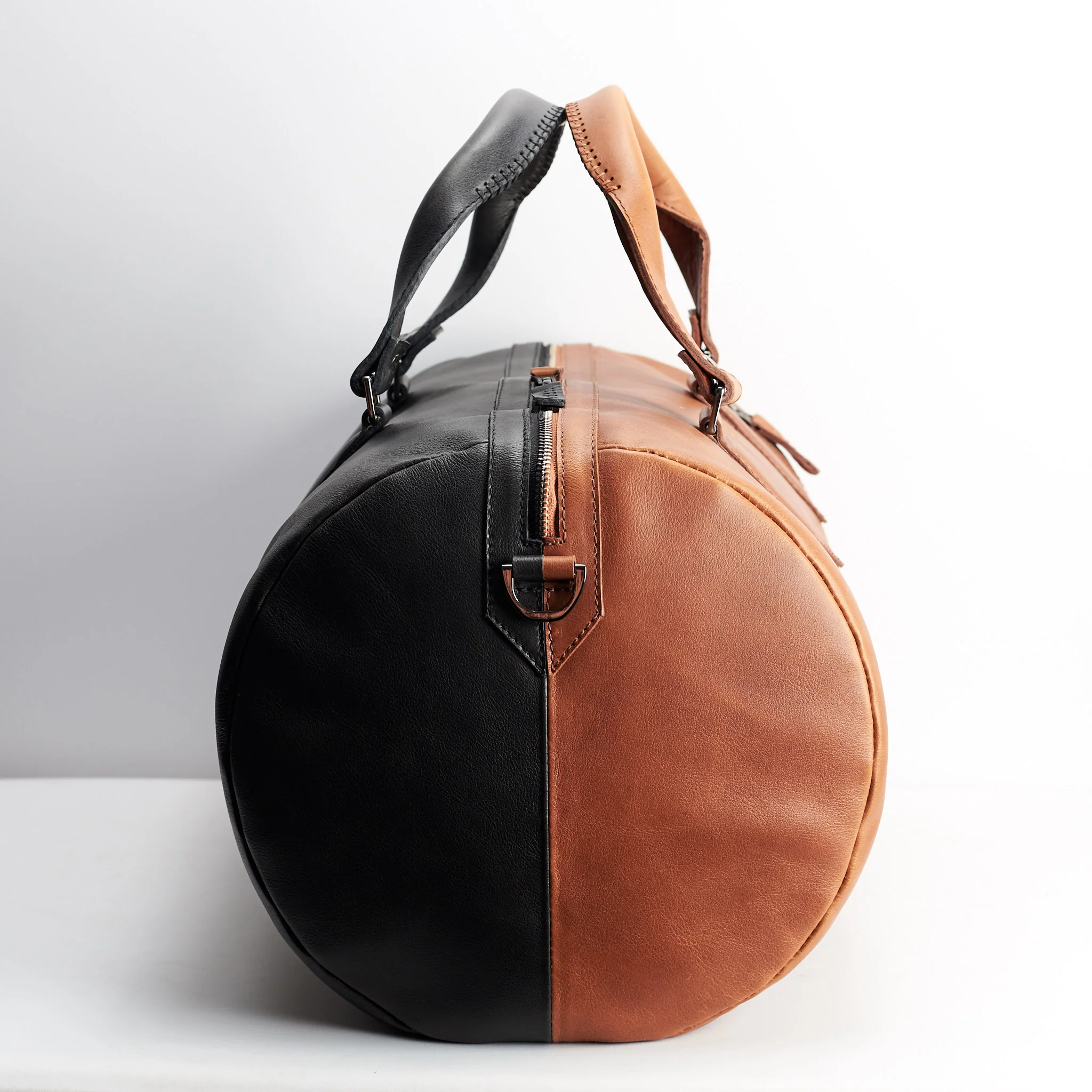 Dual Substantial Duffle Bag · Black and Tan