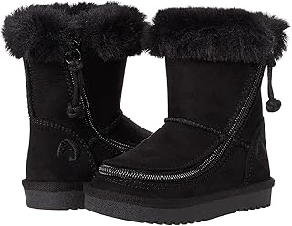 Black suede winter boots