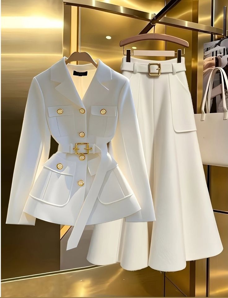 Elegant White Suit Set
