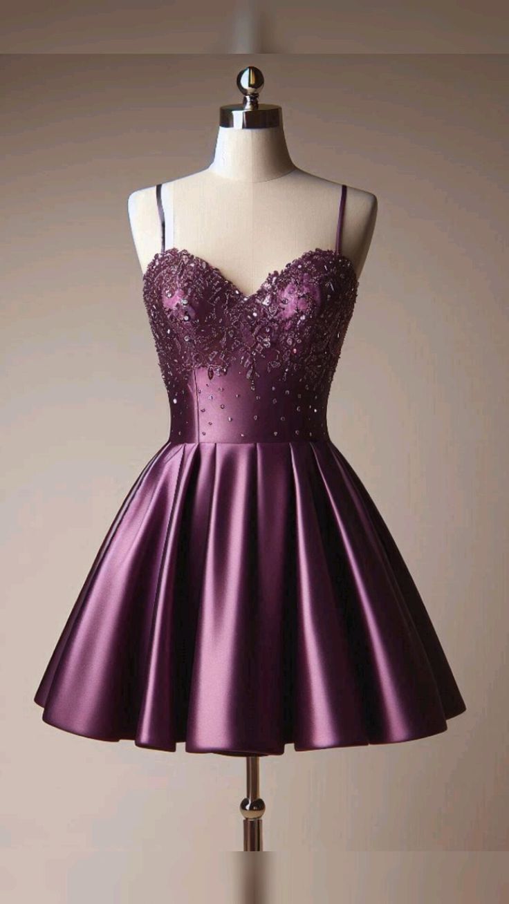 Elegant Purple Cocktail Dress