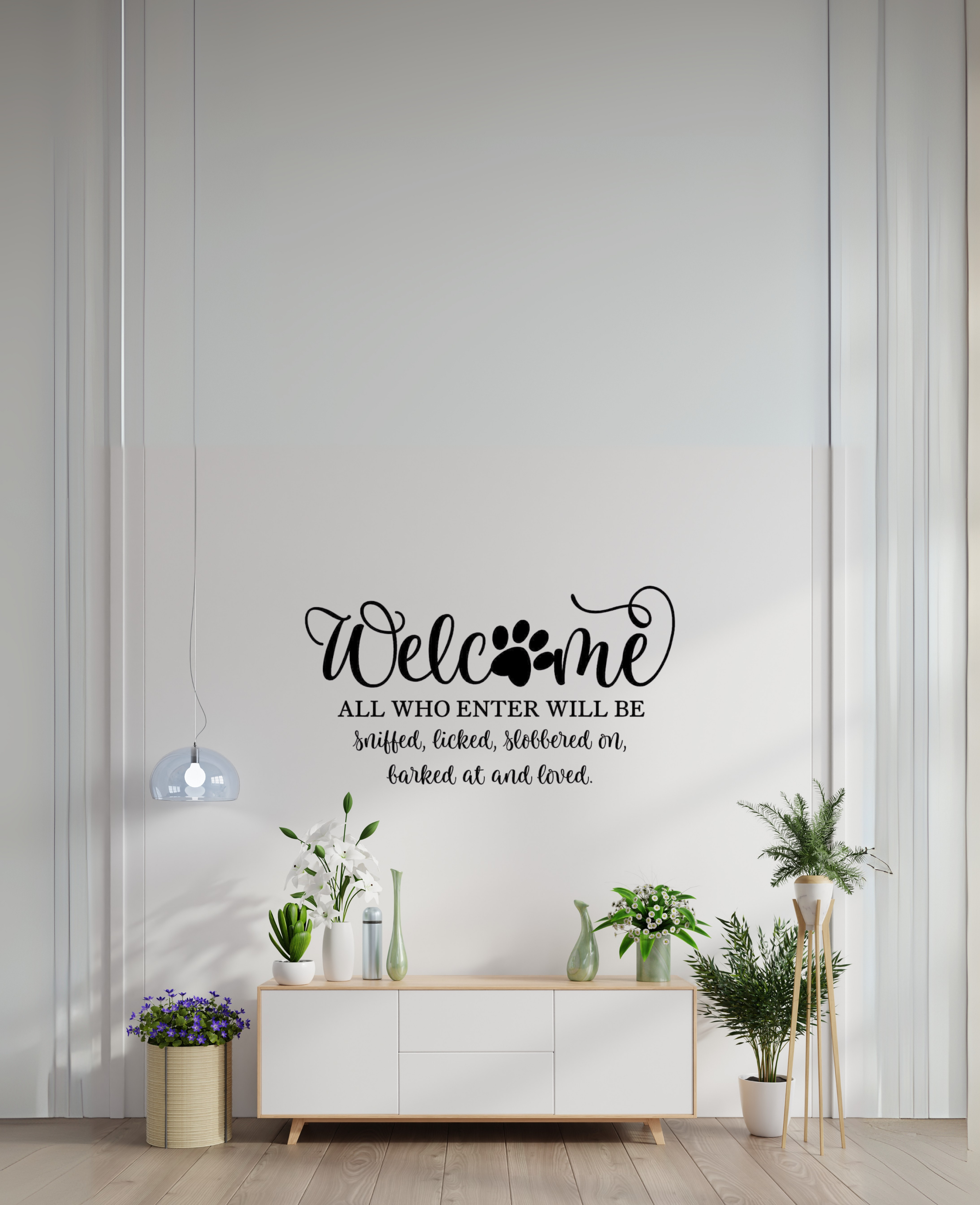 Welcome Wall Decal pet themed