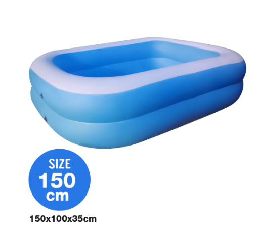 สระว่ายน้ำเป่าลม Family Pool ขนาด 150x100x35 cm สีฟ้า AIR 2ชั้น