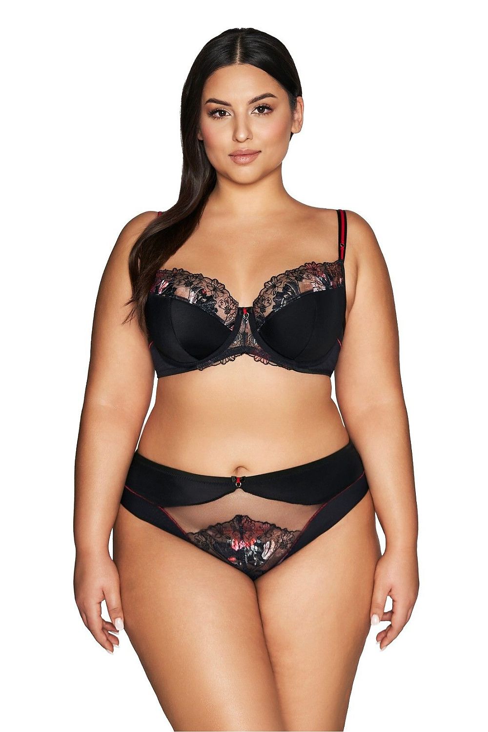 Plus Size Black Lace Lingerie Set