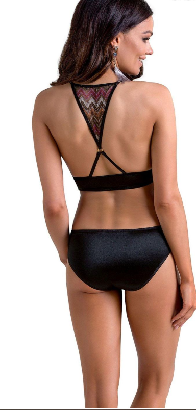 Zigzag Pattern Lace Lingerie Set