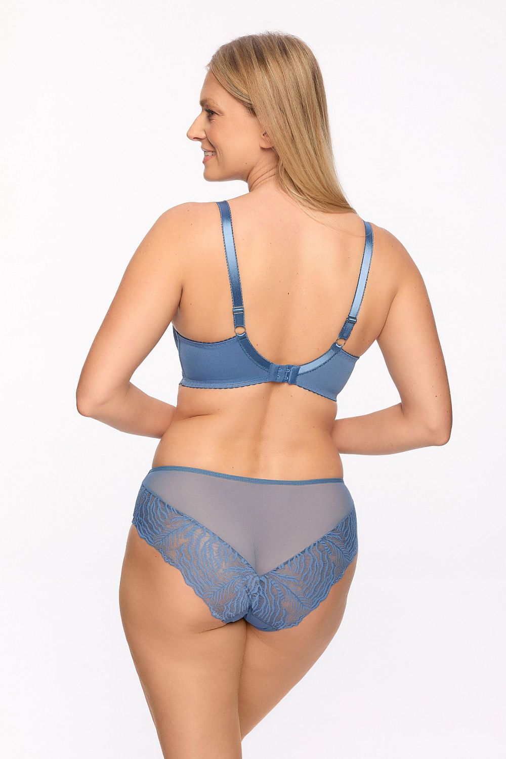 Blue Lace Underwire Bra