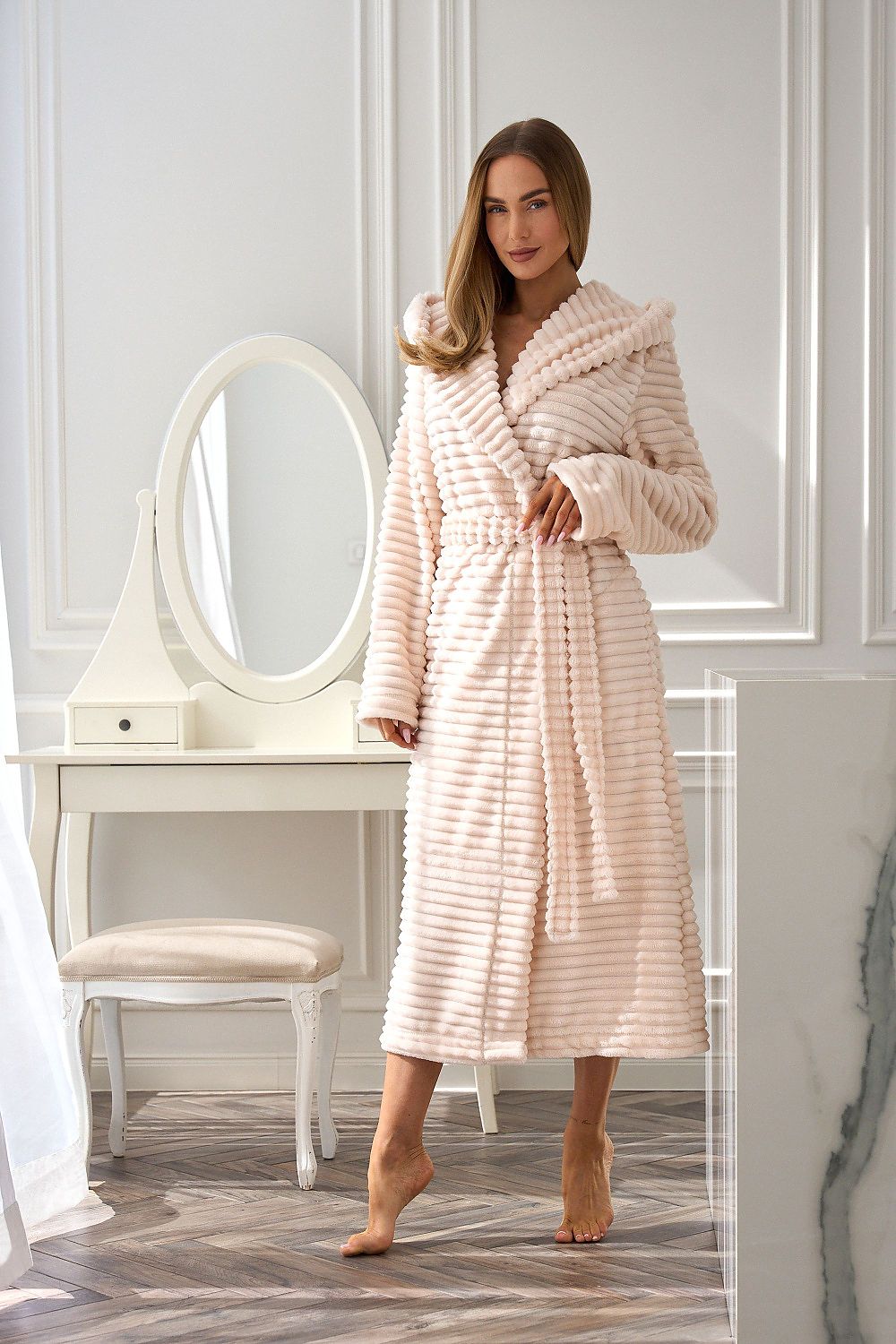 Plush Hooded Bathrobe