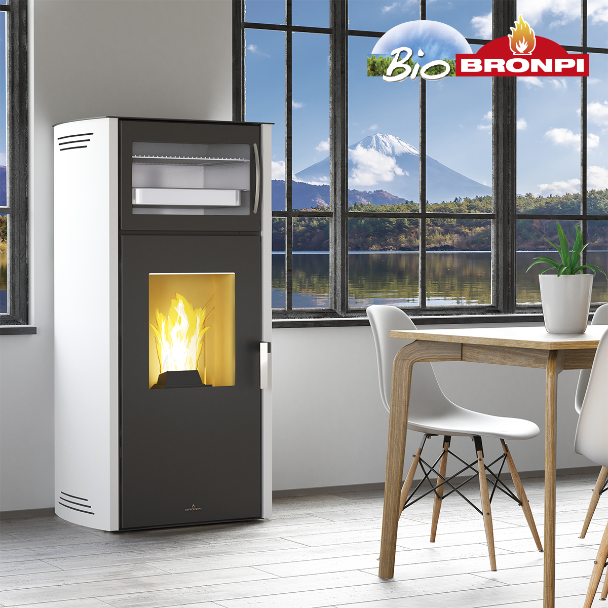 Granulinė krosnelė su orkaite Bronpi Noa Horno 11 kW