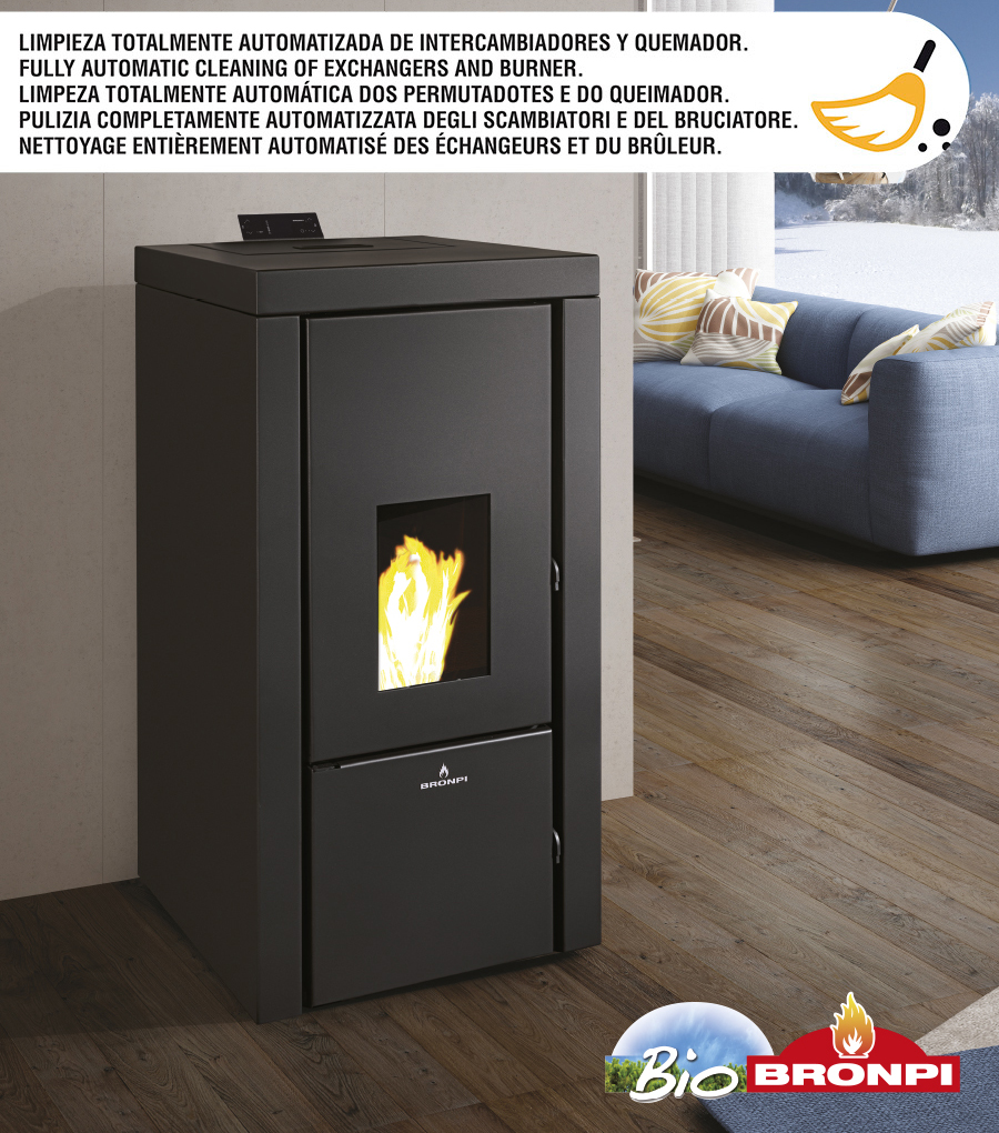 Bronpi Carlota-NE granulinė krosnelė su vandens kontūru 23 kW